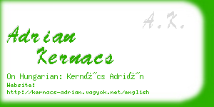 adrian kernacs business card